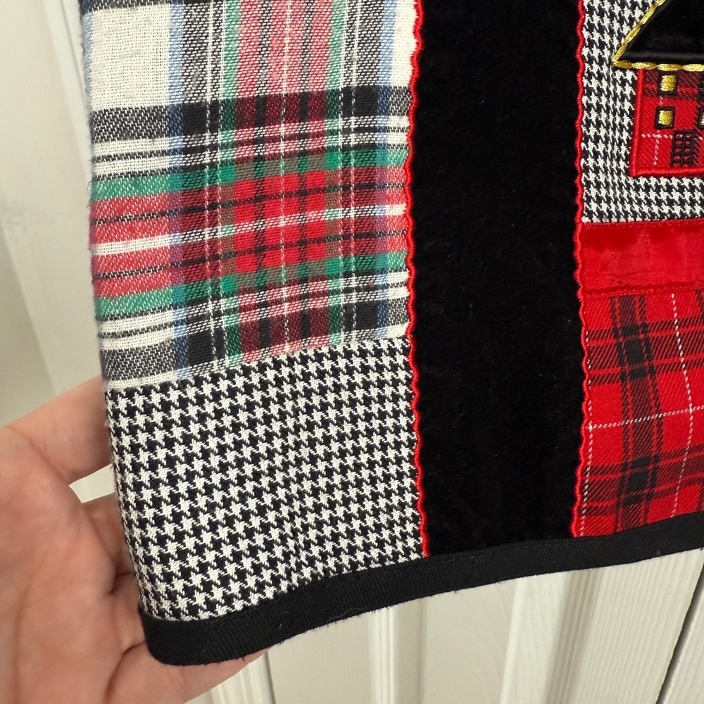 Vtg Koret Patchwork Vest L Plaid Houndstooth Cabi… - image 6